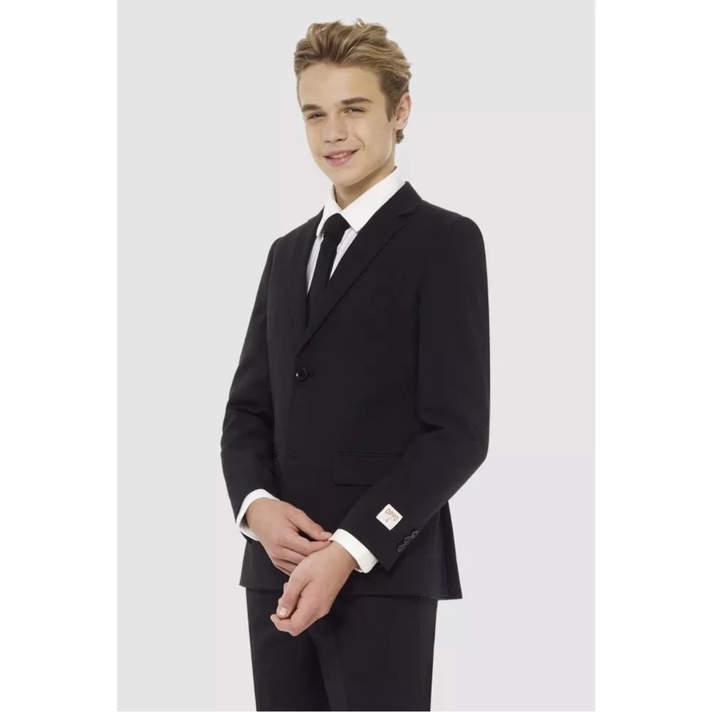 Opposuits Boy's Black Knight Suit Coat and Tie